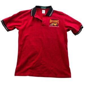 Outer Banks Mens Polo Shirt Medium Syracuse Nationals Short Sleeve Casual Red